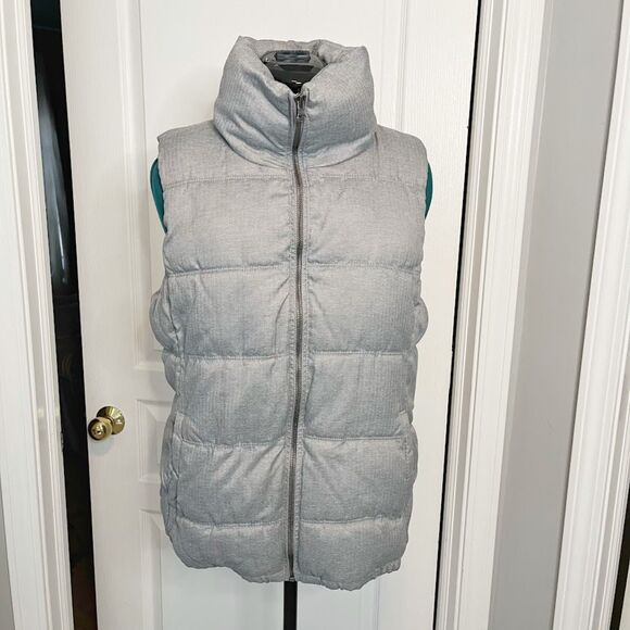 Old Navy Mock Neck Full Zip Quilted Puffer Fleece Lined Pocket Sleeveless Vest - Picture 1 of 11